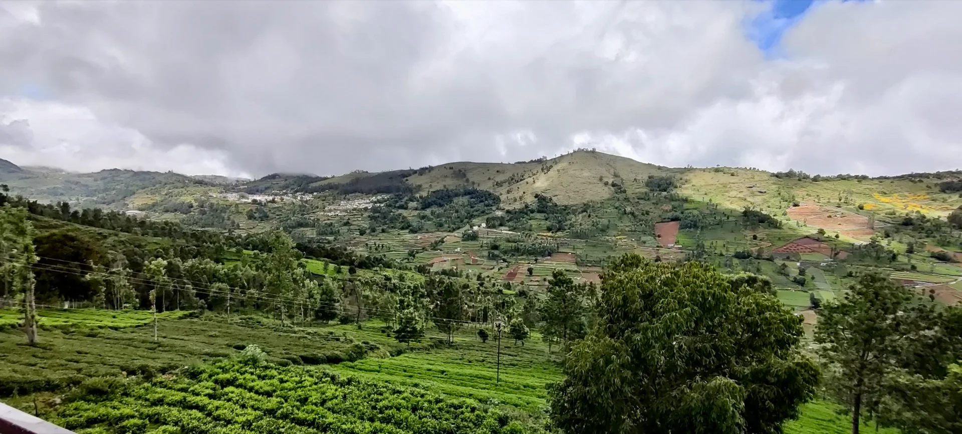 Close-up view of the towering peak directly facing my balcony in Ooty