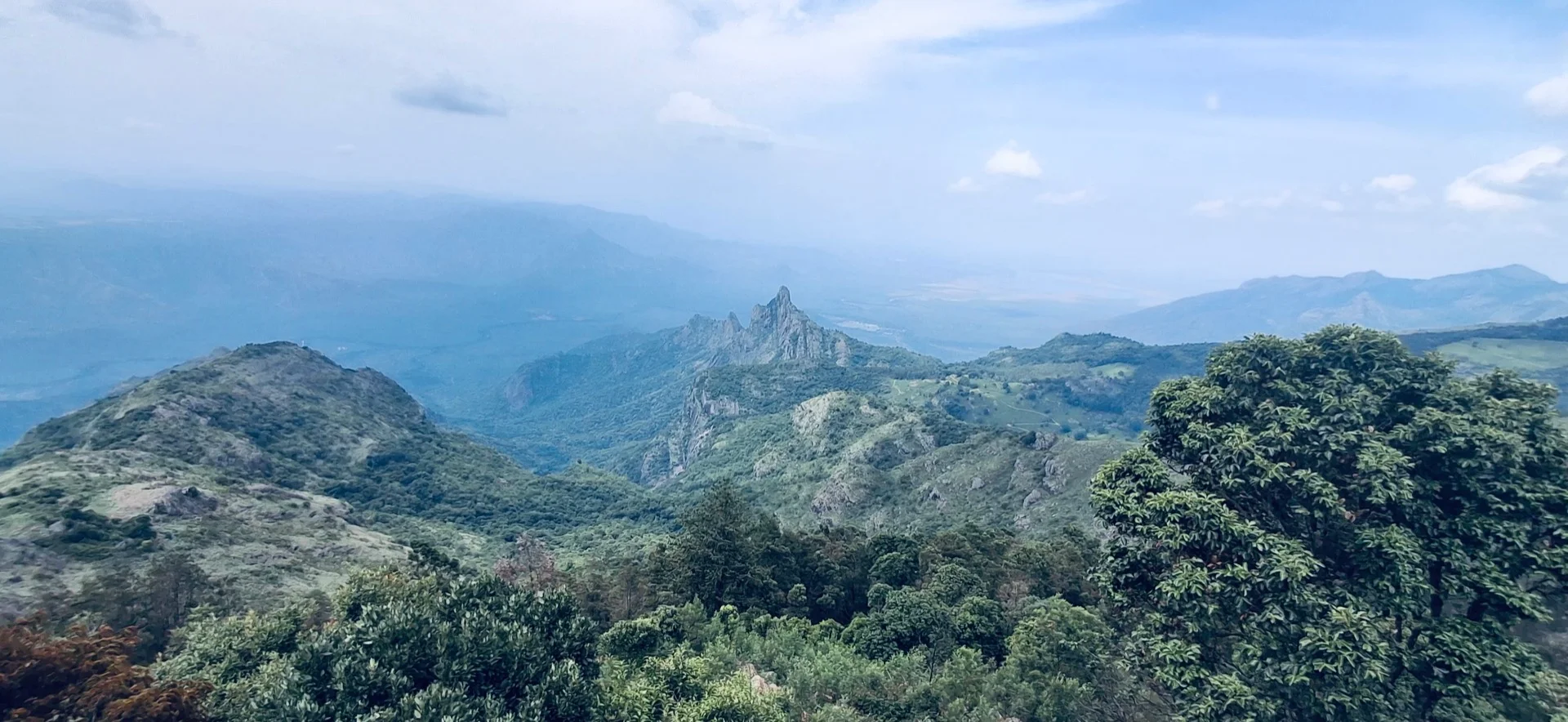 Wide panoramic view of the majestic Nilgiri Valley